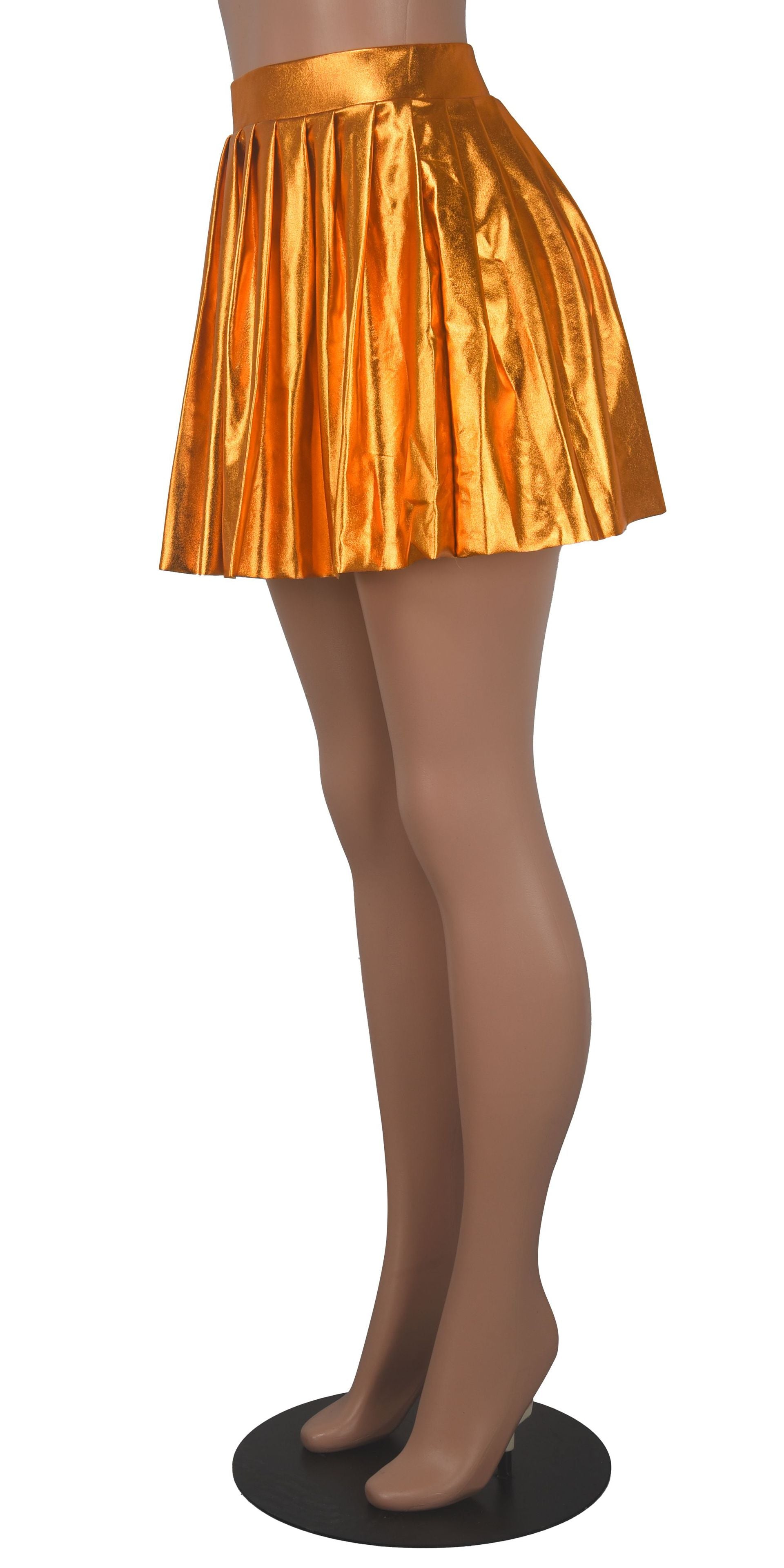 Women's Fashion Sexy Shiny Pleated Skirt For Women 28