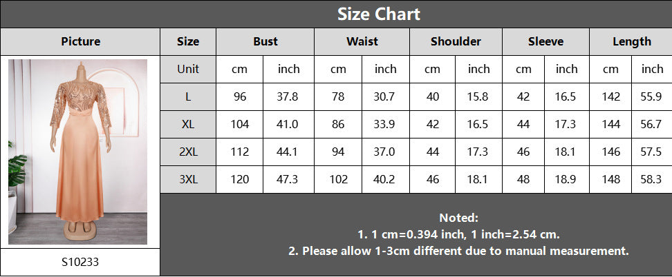 African Women's Wear Plus Size Sequined Formal Party Dress 9