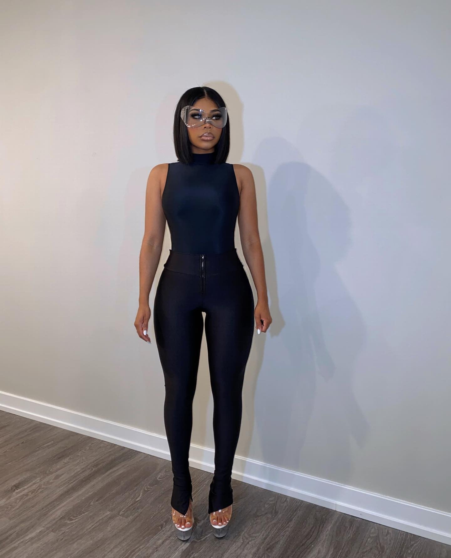 Women Summer Solid Stretchy Zipper Pants 3