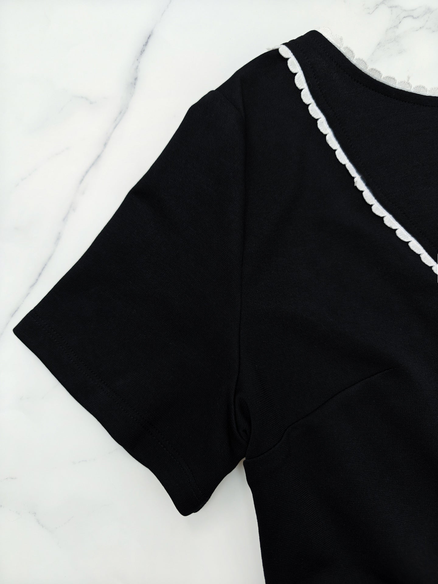 Women Solid Short Sleeve Lace Patchwork Dress 10