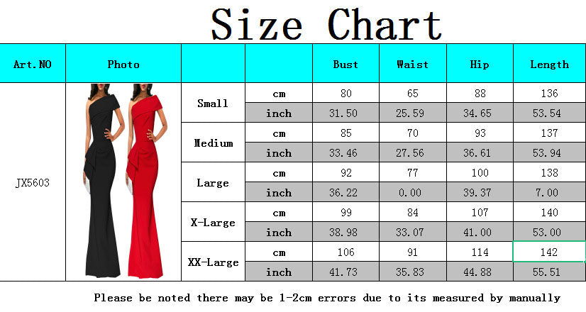 Women Sexy Solid One Shoulder Diagonal Irregular Dress 8