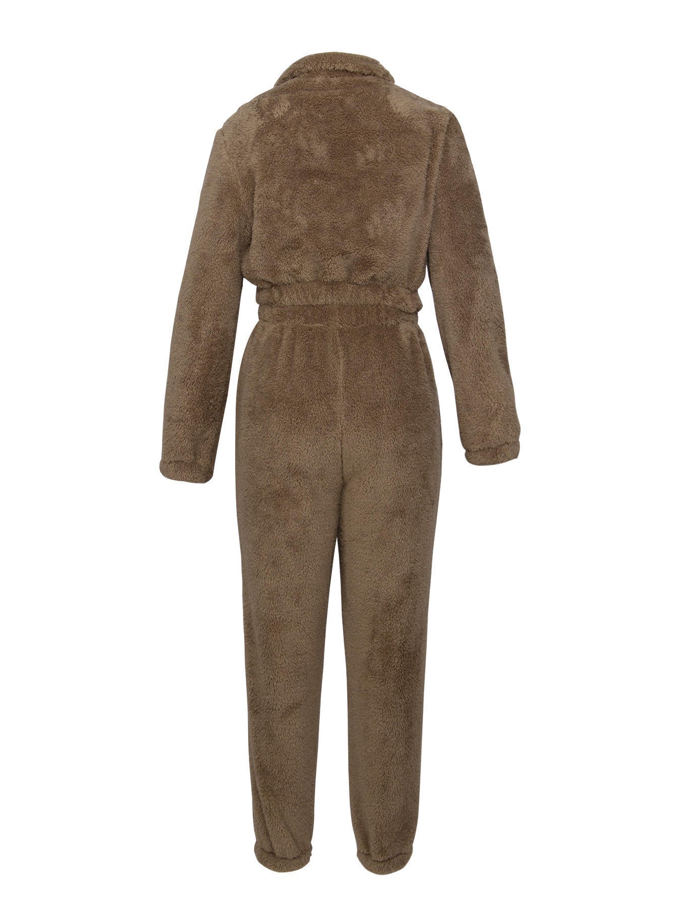 Women Solid Long Sleeve Top and Long Pants Casual Two-Piece Set 9