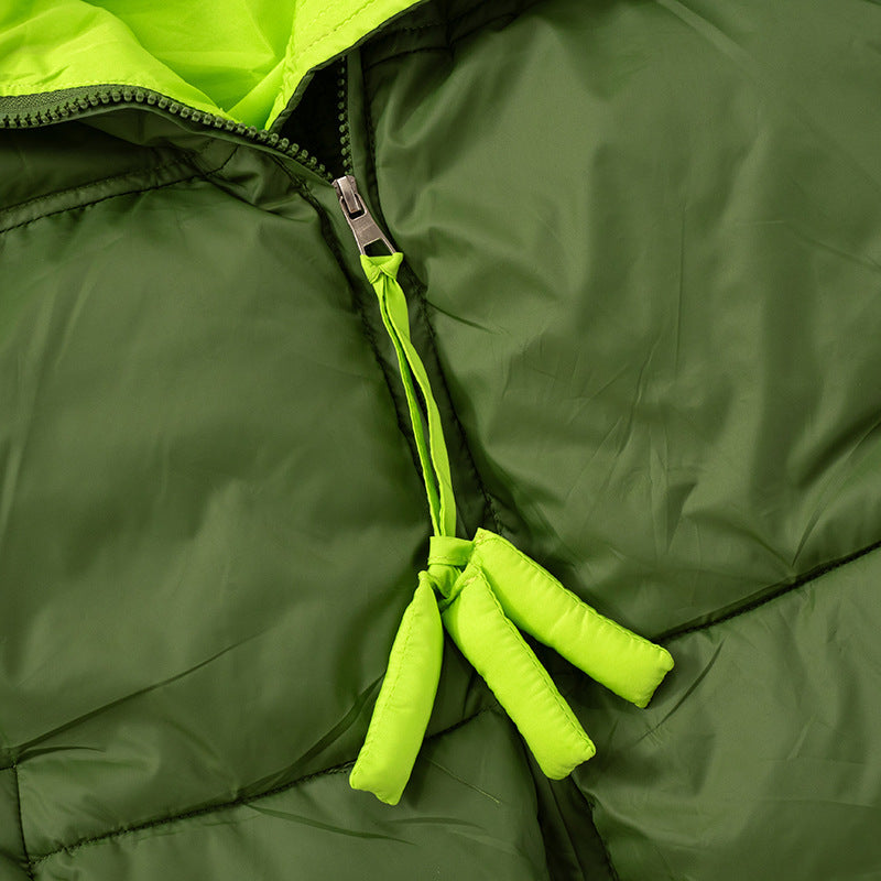 Women long sleeve contrast winter warm Padding Jacket 53