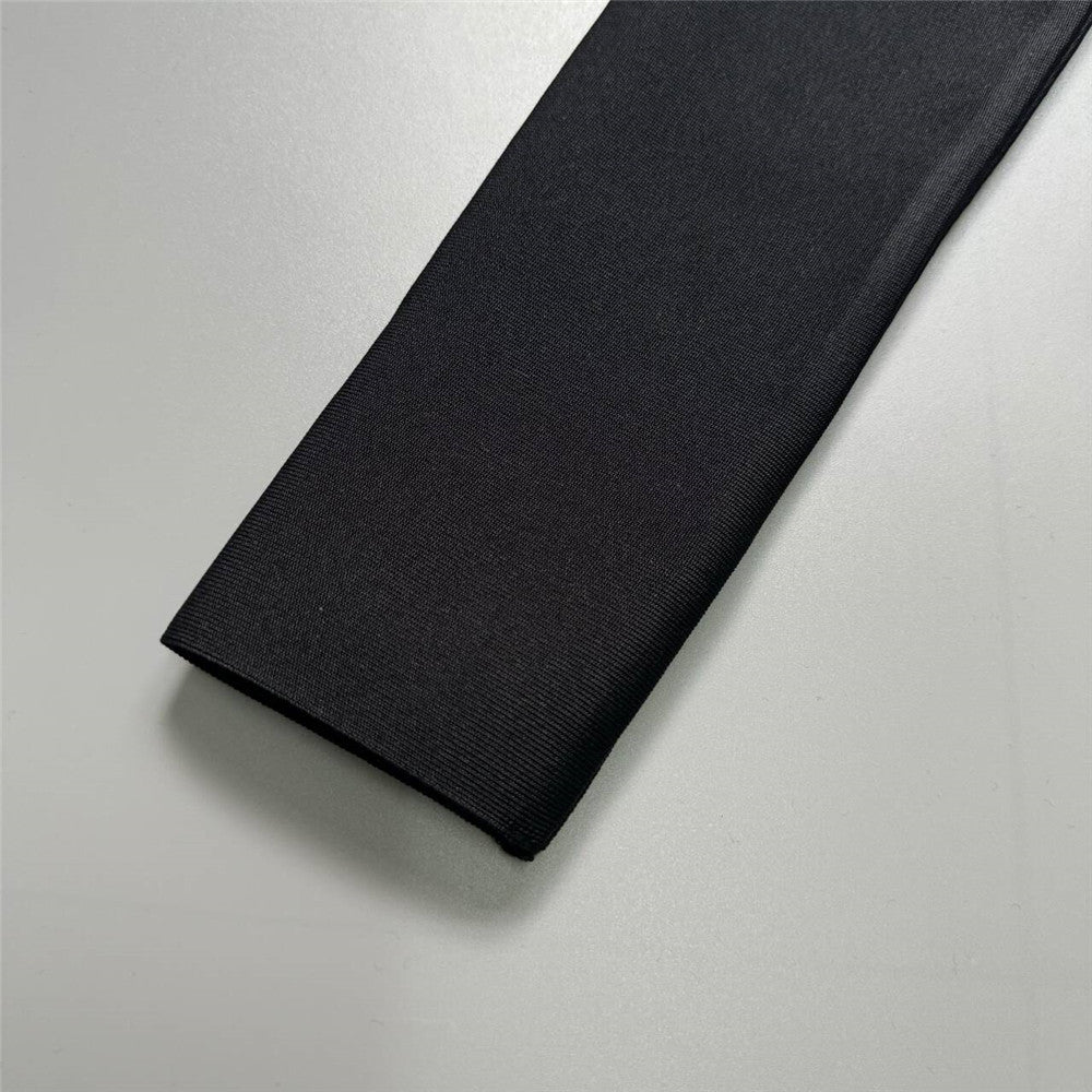 Fashionable Diamond Bandage Skirt Suit Long Sleeve Half High Collar Short Top Long Skirt Women Two-Piece Set 9