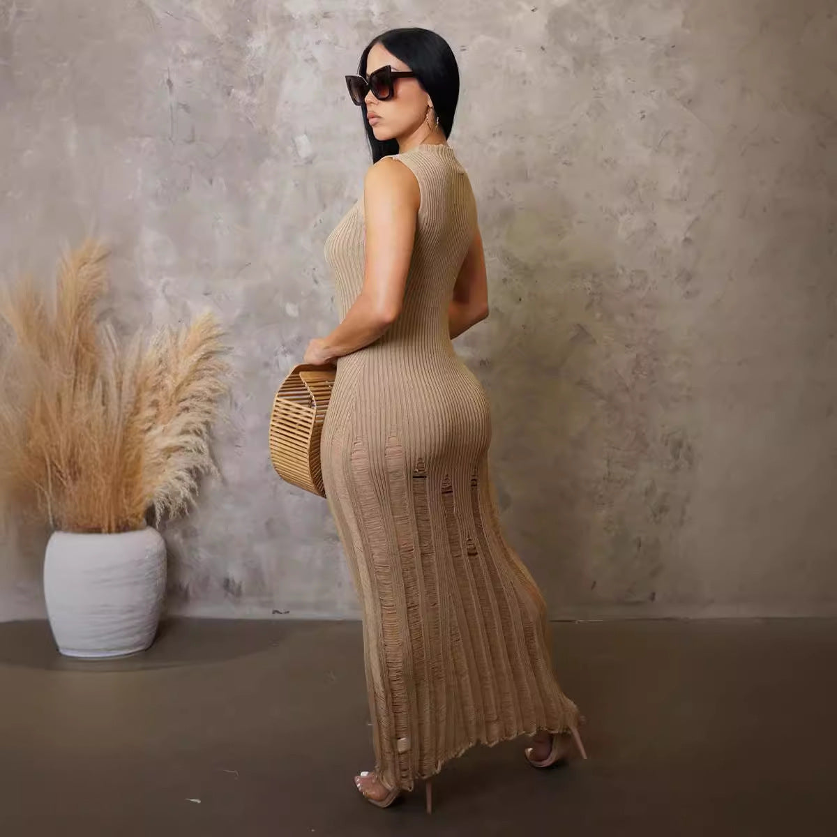 Women Beach Knitting Dress 8