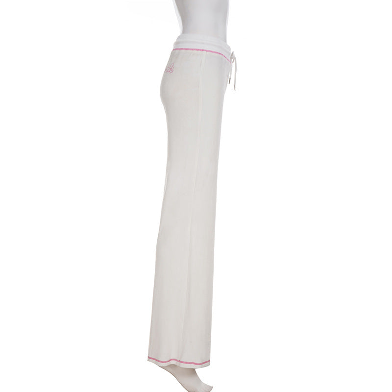 Women American-Style Fall/Winter Sport Velvet Letter Print Fur Collar Hooded Long-Sleeved Jacket and Pants Two-Piece Set 33