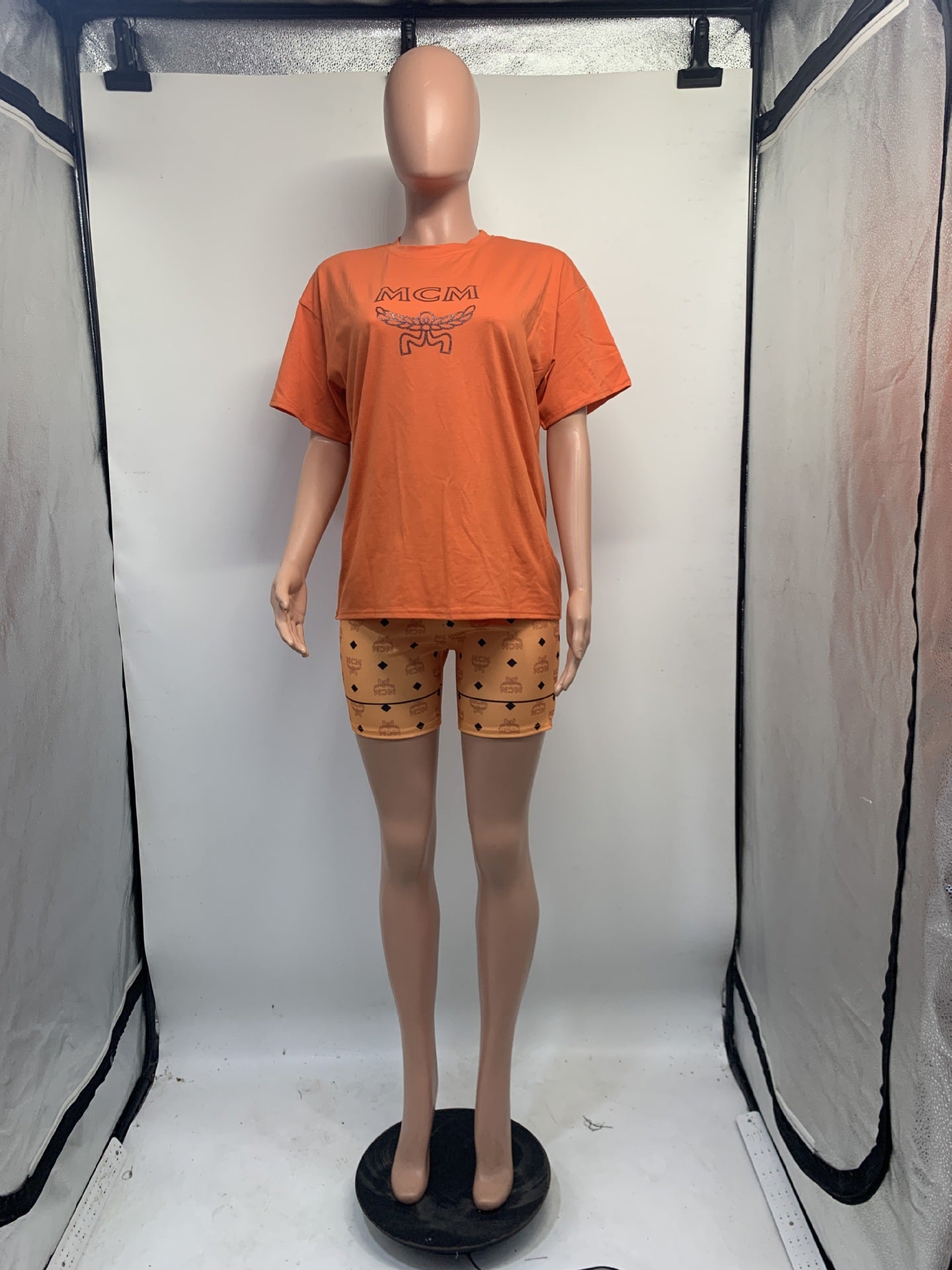 Women Printed Short Sleeve Top and Short Two-Piece Set 10