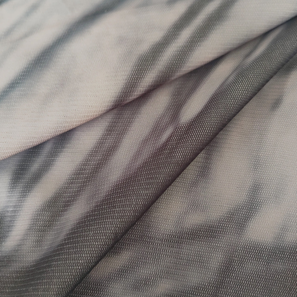 Women mesh elegant sleeveless printed dress 14