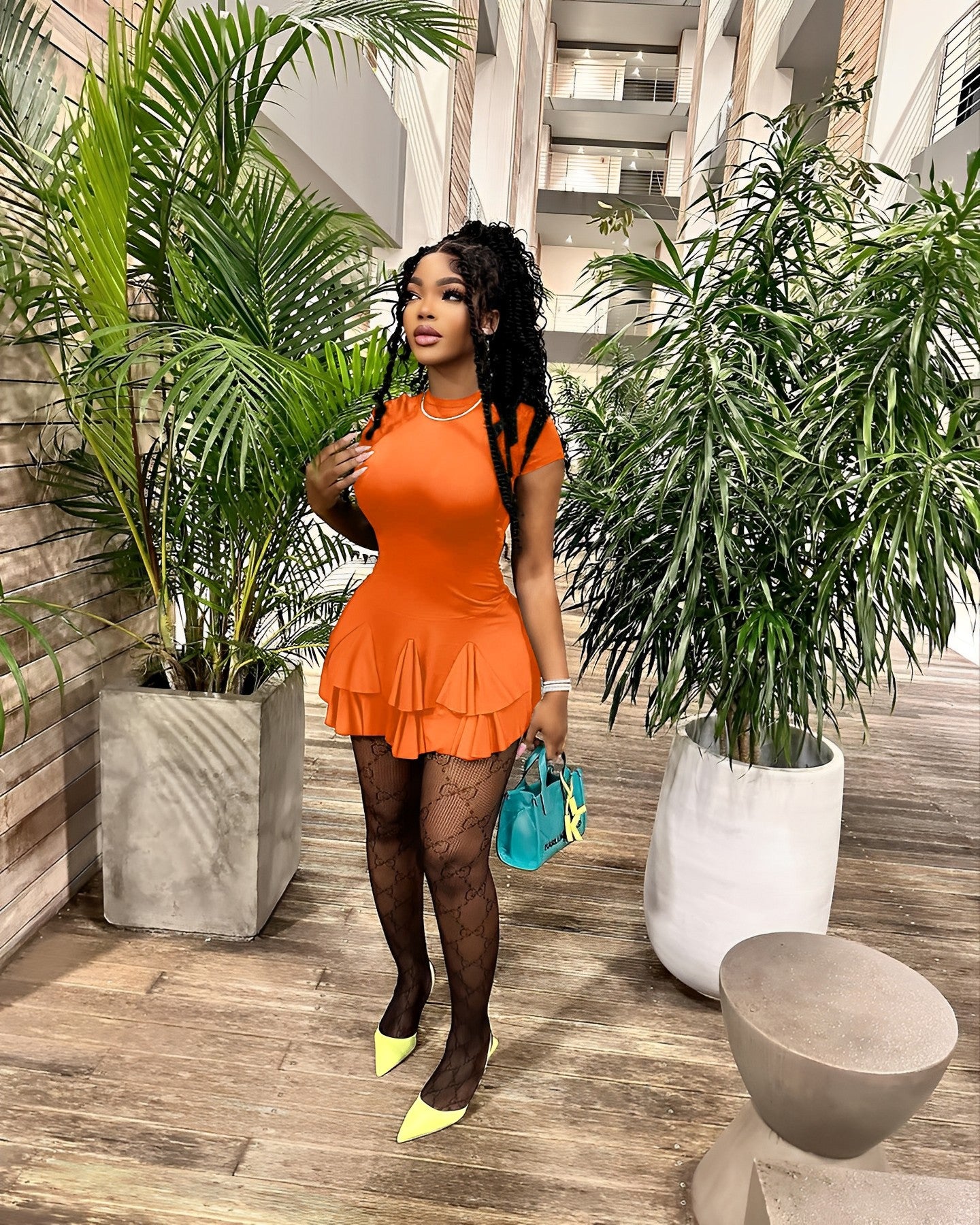 Women Clothing Irregular Mini Dress 4