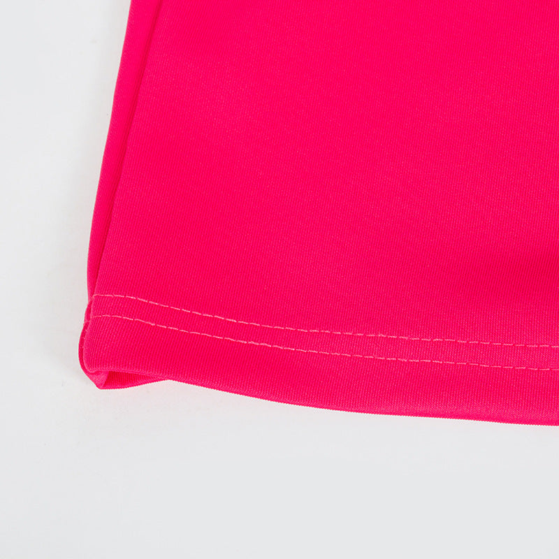 Women Summer Solid Sleeveless Off Shoulder Ruffle Edge Slit Dress 13