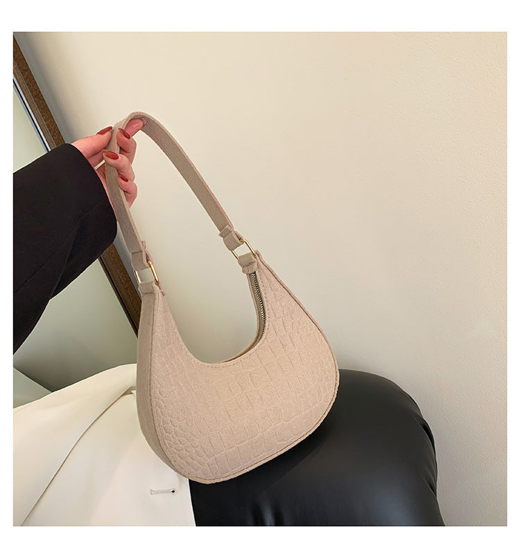 Solid Color Chic Women's Bag Trendy Summer Pattern Underarm Bag Casual Shoulder Handbag 16