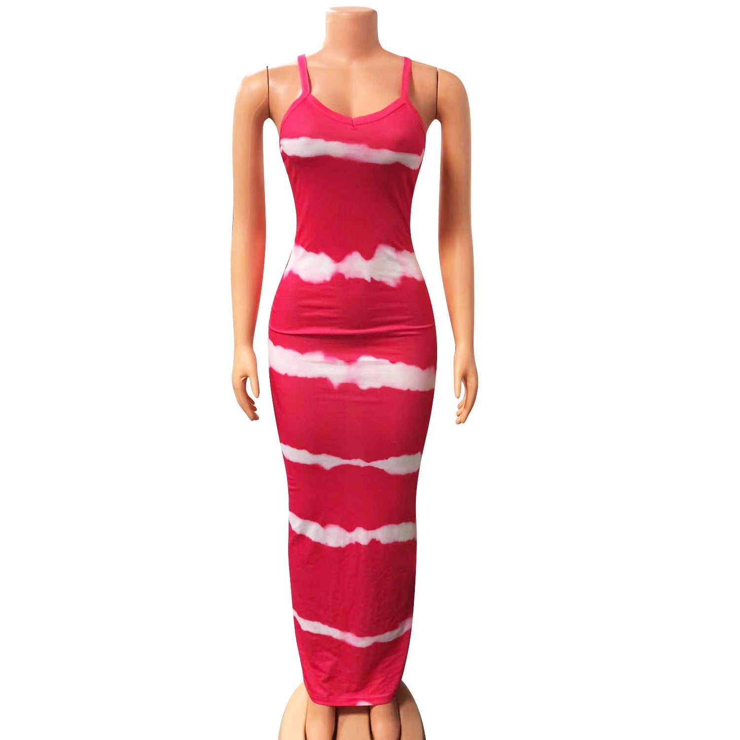 Summer Ladies Sleeveless Printed Strap Sexy Tight Fitting Dress For Women 11