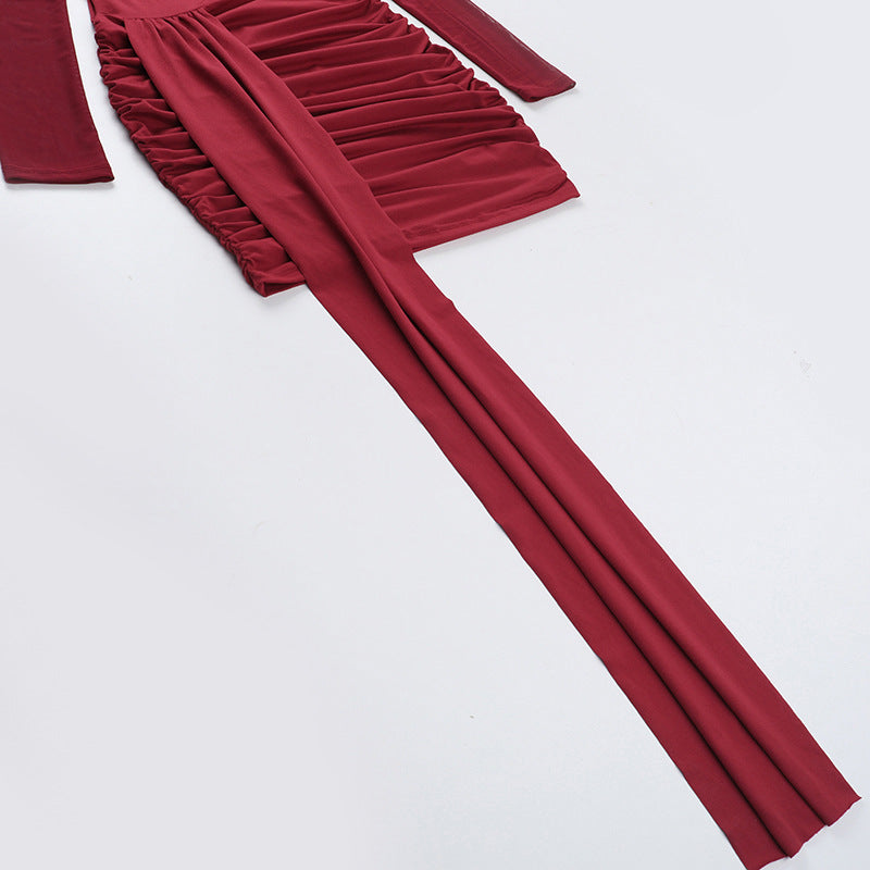 Women sexy mesh patchwork bodycon dress 15