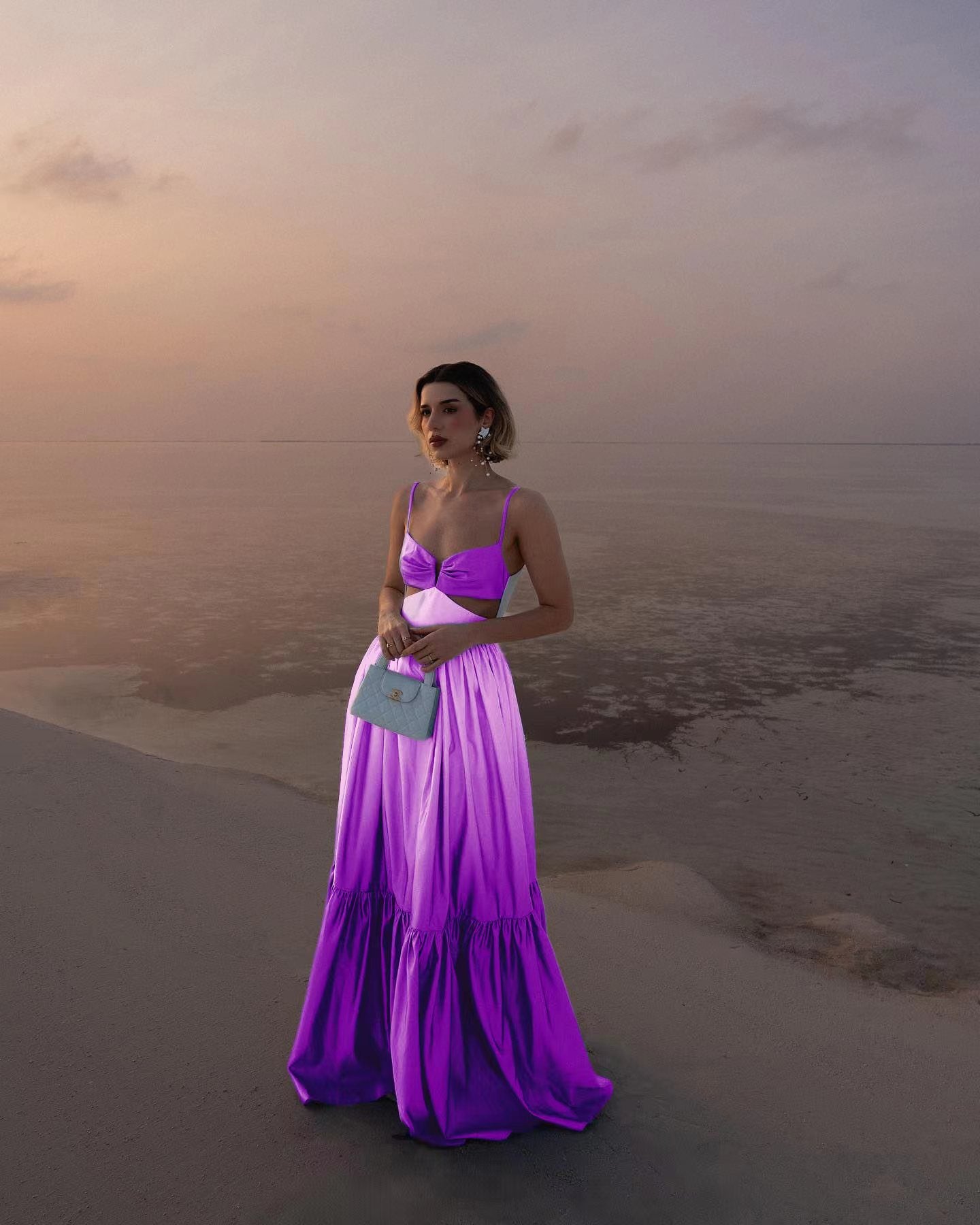 Women Summer Suspender Gradient Backless Sleeveless Dress 6