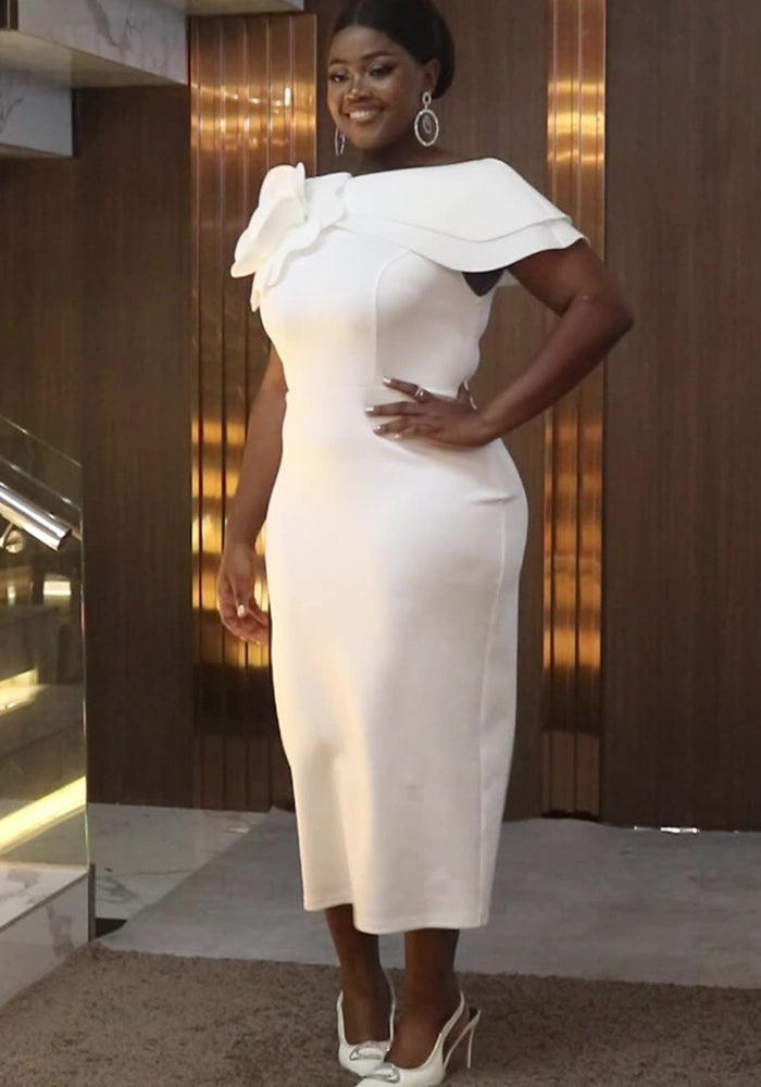 Women Formal Party Round Neck Sleeveless Floral Dress 4