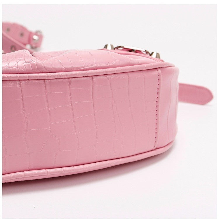 Underarm Bag Rivet Tassel Three-in-one Pleated Bag Shoulder Messenger Bag 13