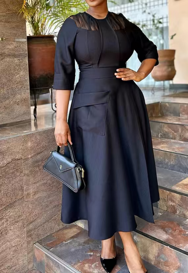 Women solid dress 11