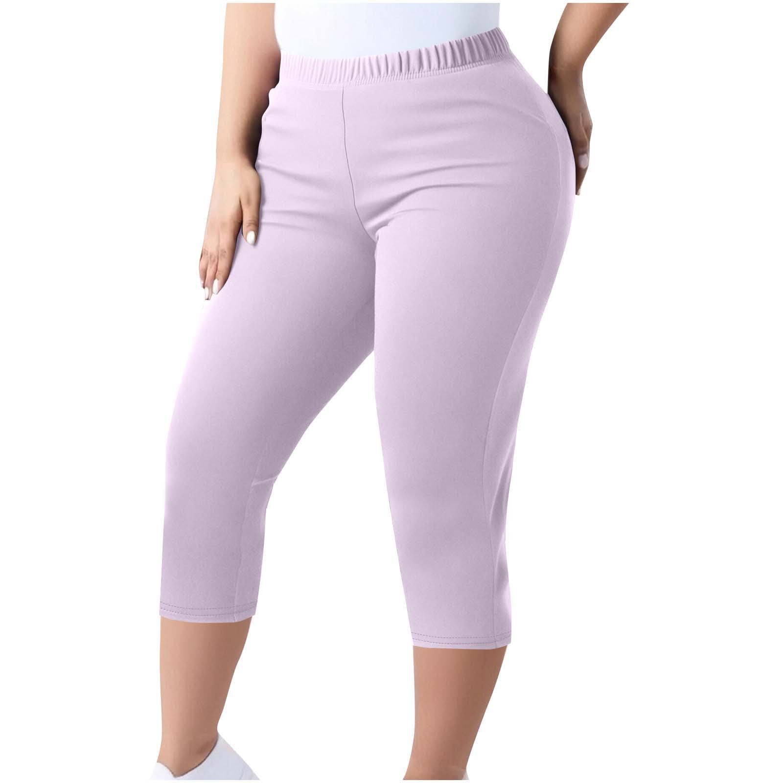 Women's Trousers Capri Pants Plus Size Elastic Waist Tight Pants 27
