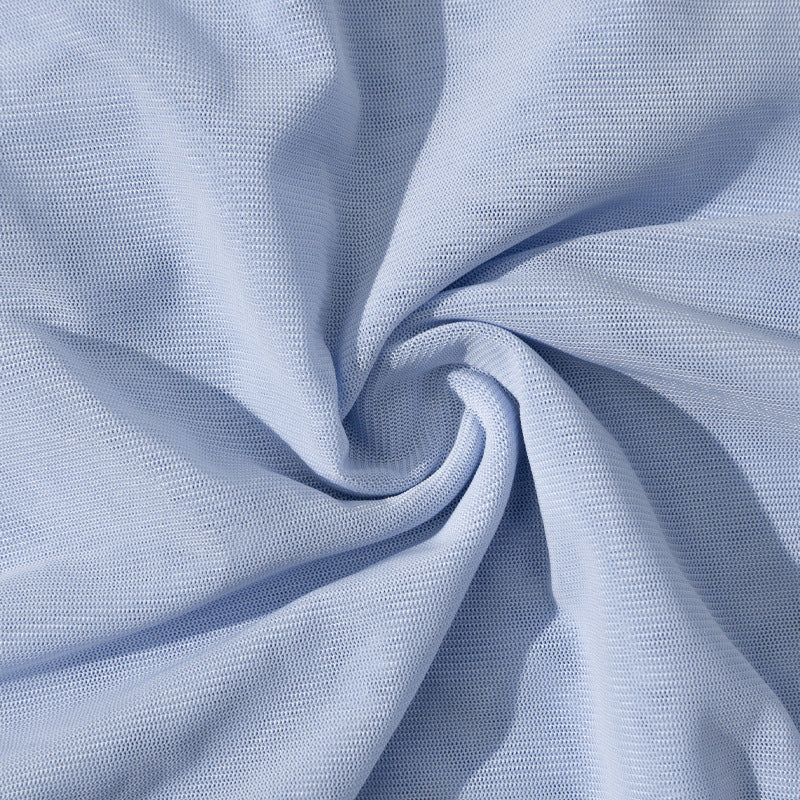 Women Strapless V-Neck Sleeveless Backless See-Through Mesh Slit Maxi Dress 20