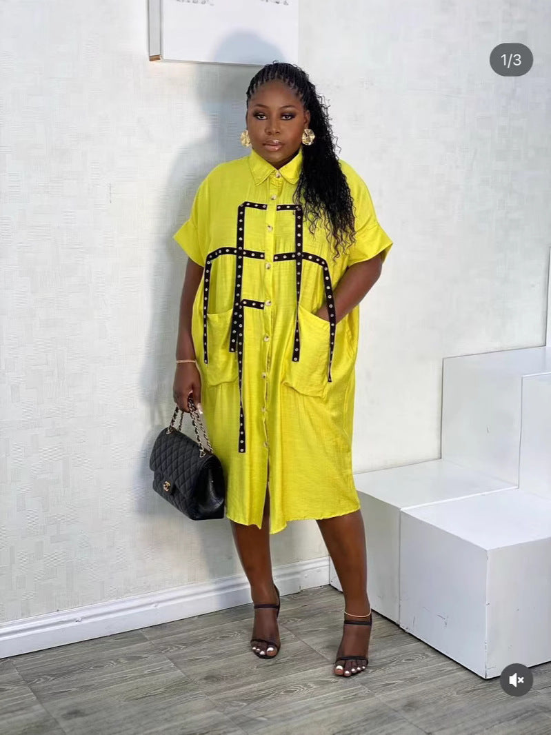 Africa Summer Short Sleeve Plus Size Loose Casual Top 3