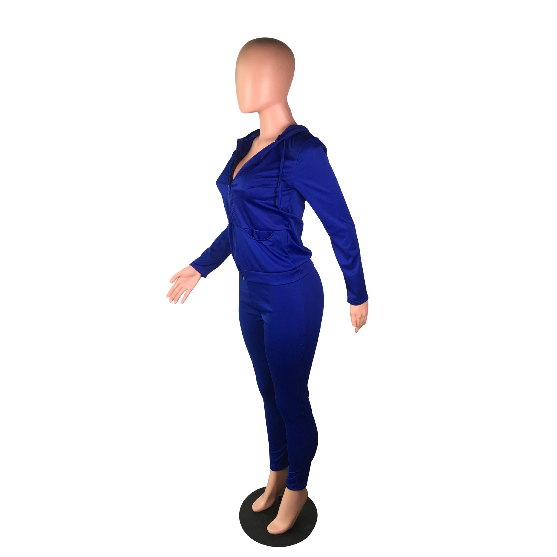 Women's Autumn Style Hat Pocket Zipper Fashion Casual Sport Two Piece Set 67