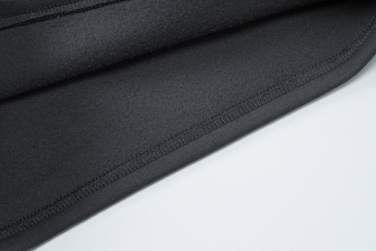 Women Winter Letter Print Long Sleeve Hoodies And Shorts Two-piece Set 14