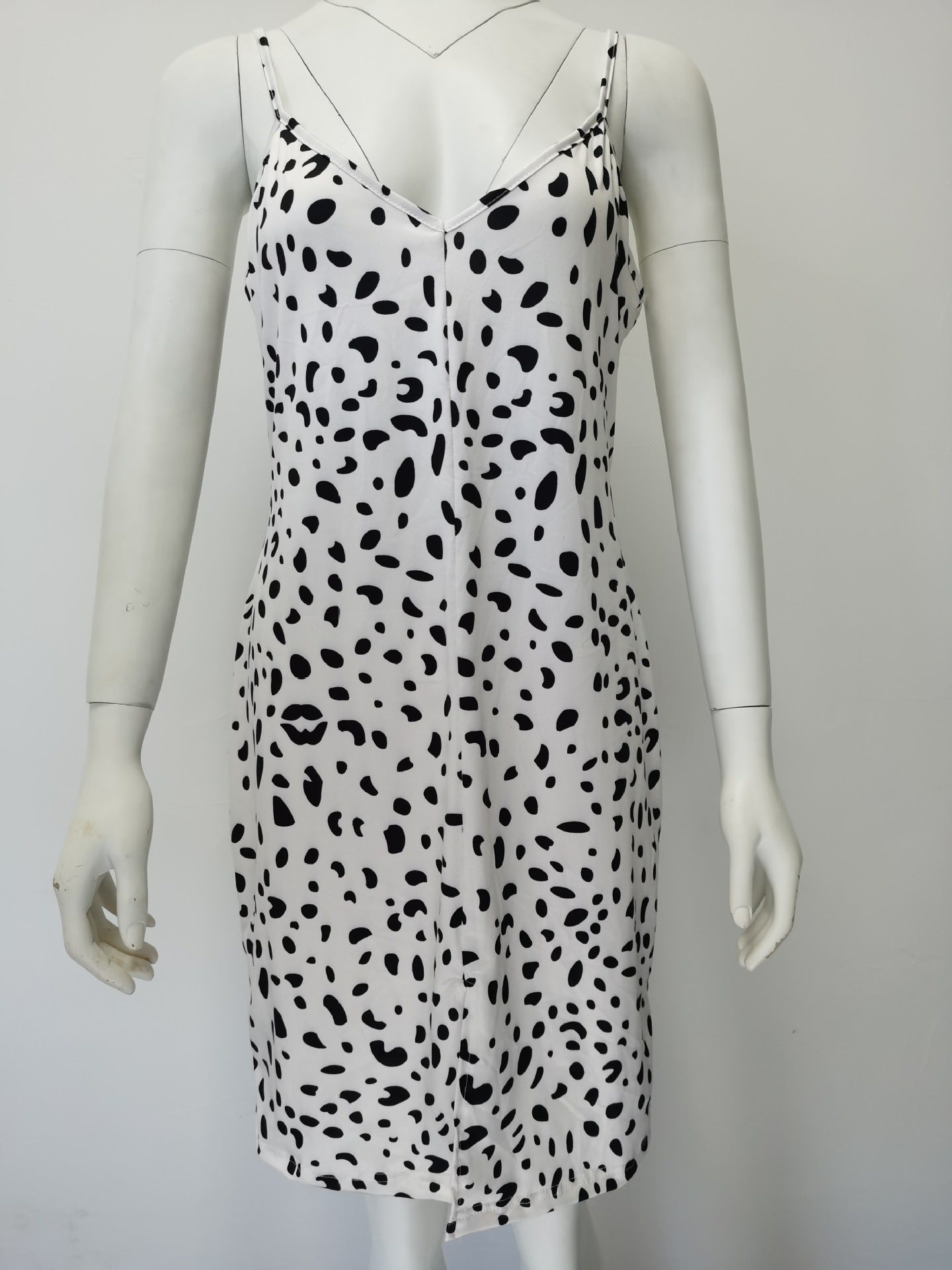 Women Leopard Print V-Neck Strap Dress 11