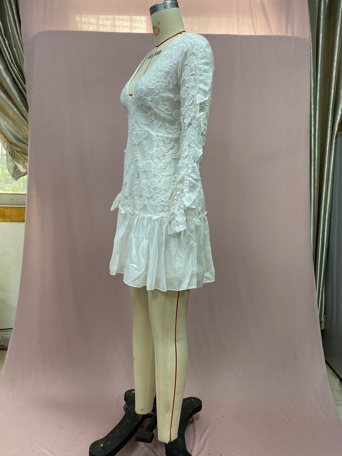 Summer Women embroidered sexy lace dress 5