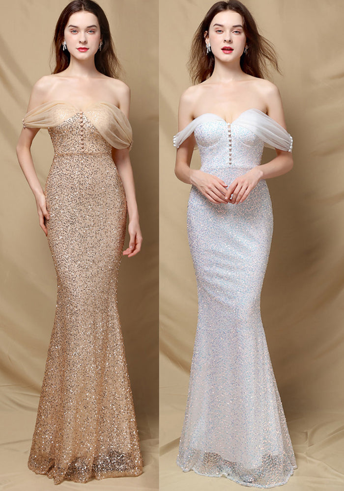 Summer Formal Sequin Sweetheart Mermaid Evening Dress
