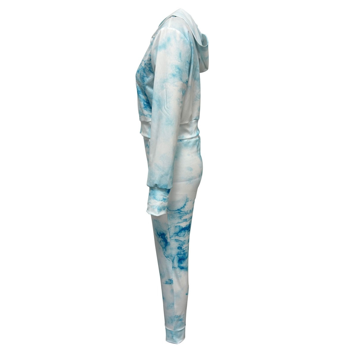 Stylish Casual Printed Sexy Long Sleeve Top And Pants Two Piece Set 4