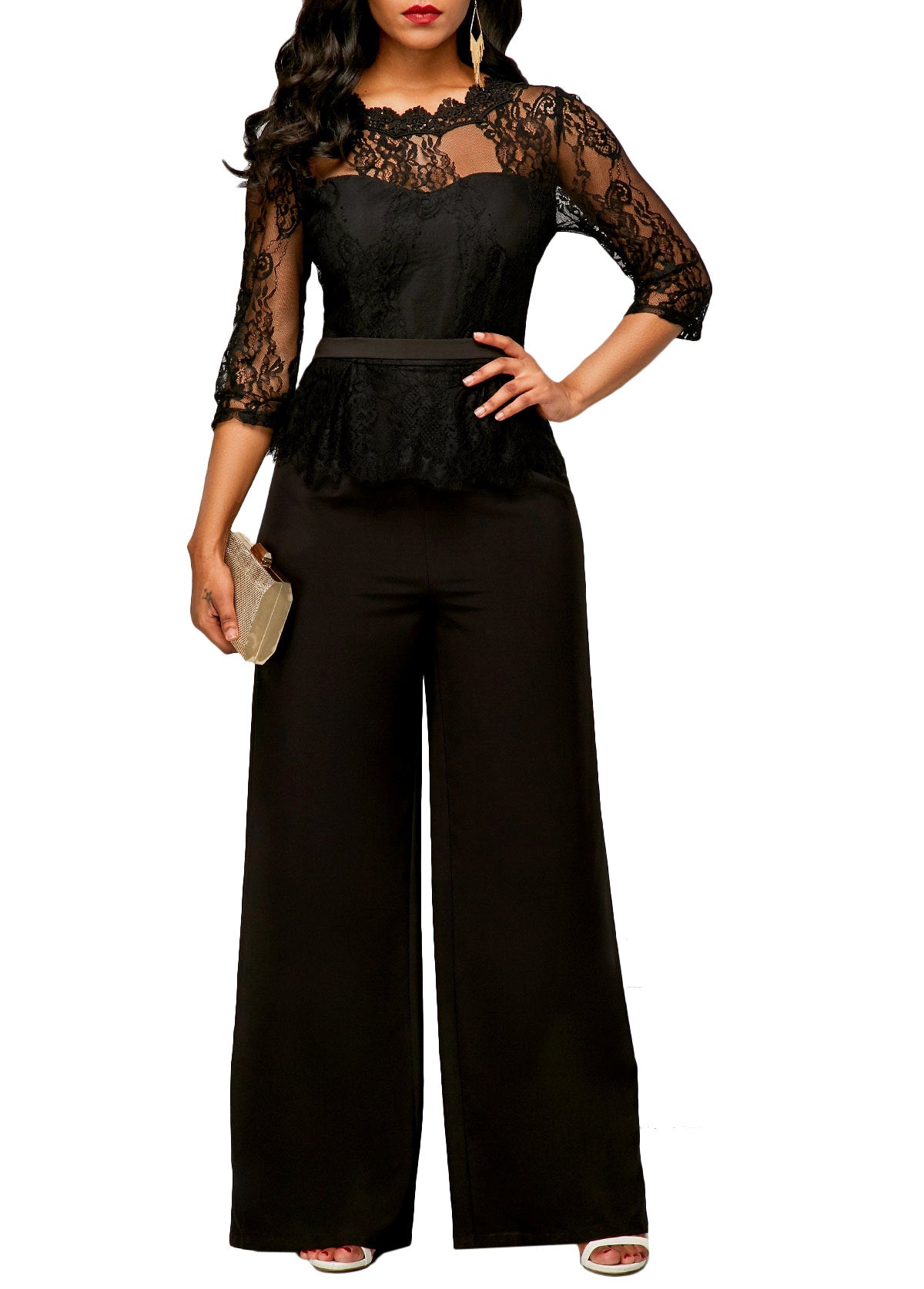 Women sexy lace Jumpsuit 9
