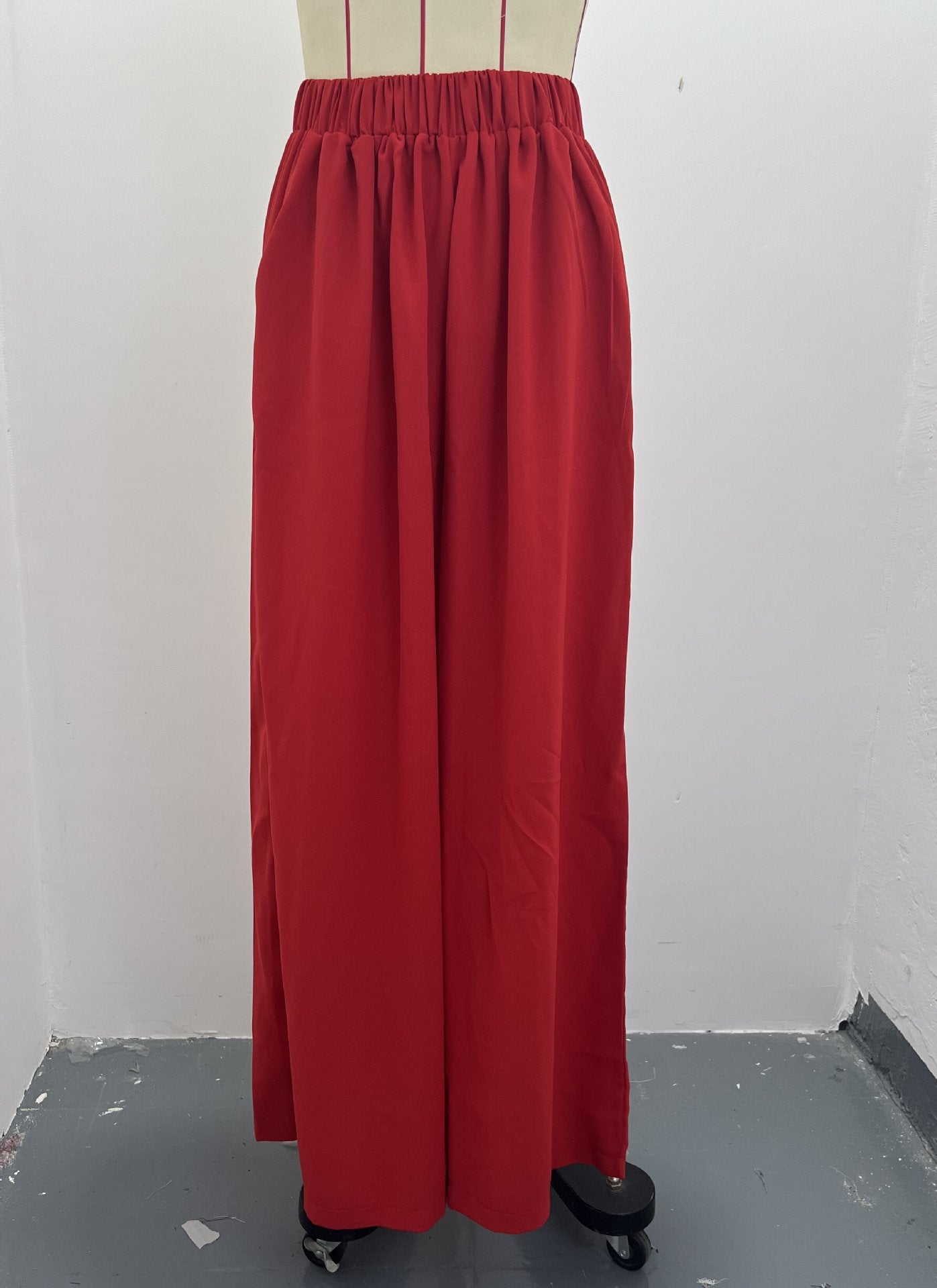 women Autumn pocket wide leg loose Casual fashion pants 13