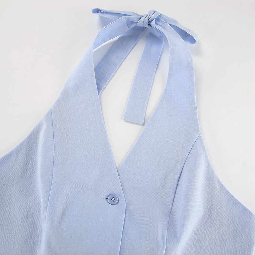 Women Summer Sleeveless Vest and Pants Two Piece Set 12