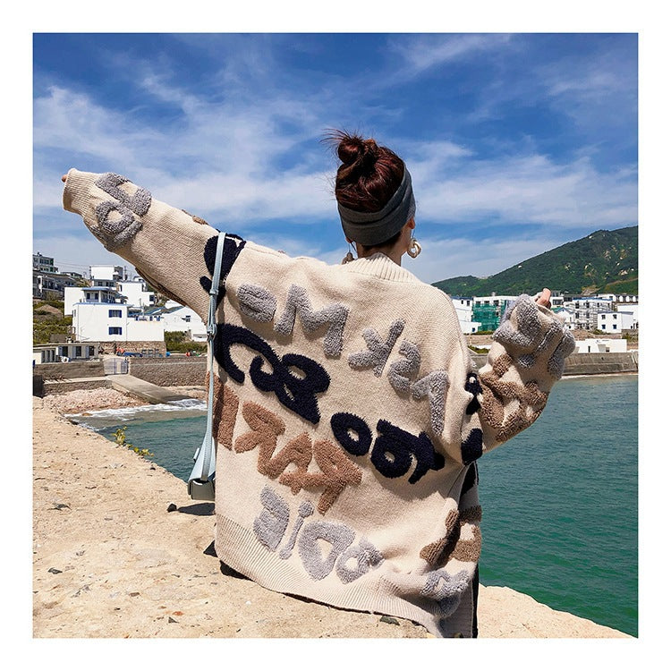 Women Fall/Winter Style Casual Button V-Neck Sweater