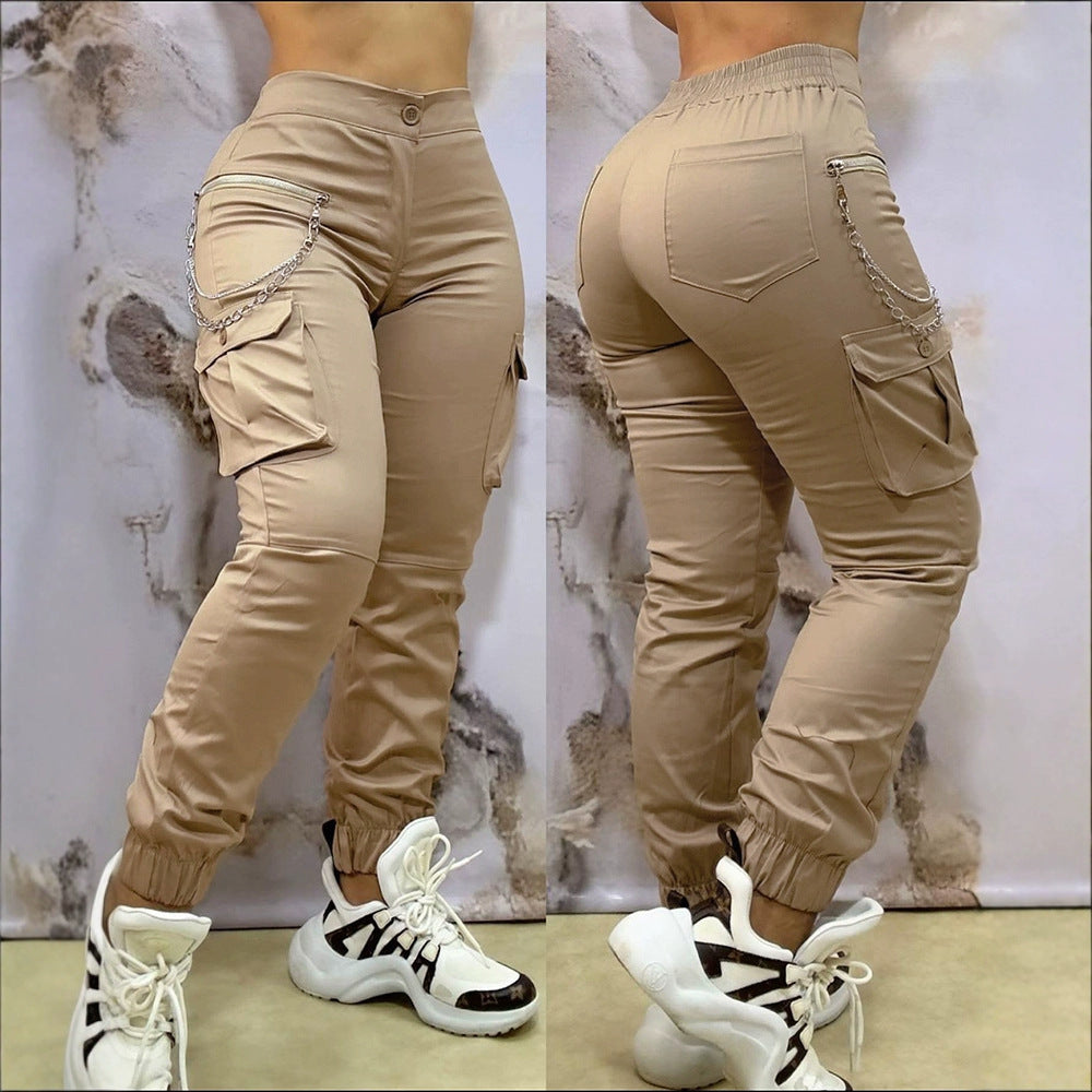 Women's Multi-Pocket Slim Fit Trendy Cargo Pants 3