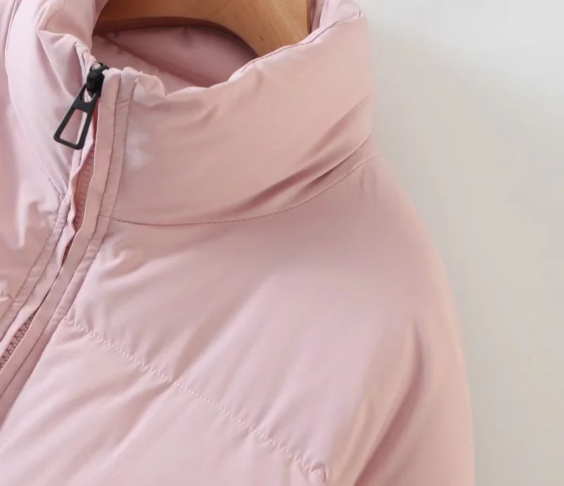 women's winter style fashion Stand Collar zipper pocket warm cotton-padded jacket 51