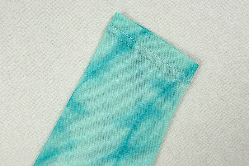 Women Printed Mesh Waist Bodycon High Neck Long Sleeve Chic Dress 12