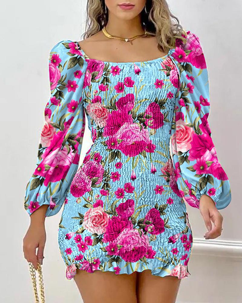 women's fashion print dress spring summer dress