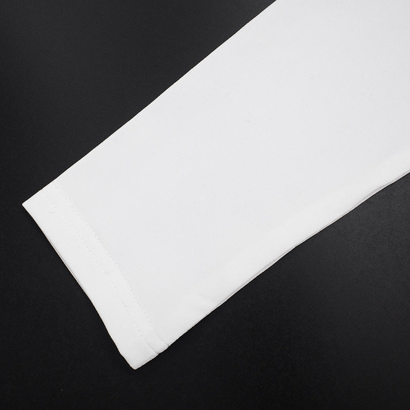 Women Autumn/Winter Stand Collar Zippered Top Shorts with Three-Piece Knee Pads 34