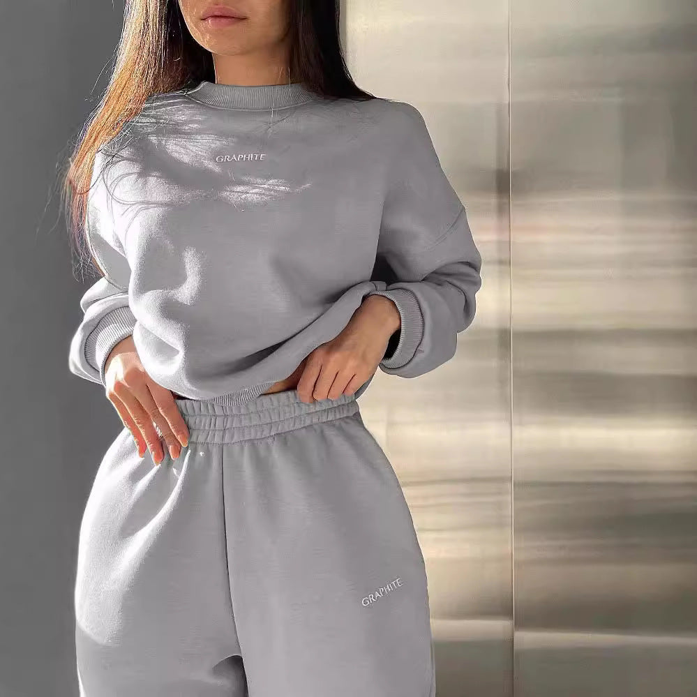 Women Casual Hoodies and Pants Two-piece Set 8