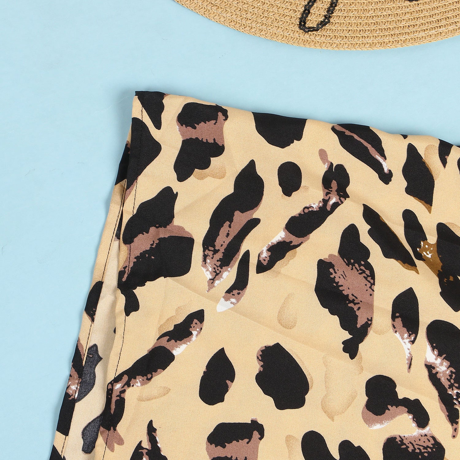 Plus Size Women Patchwork Print Short Sleeve Dress 24