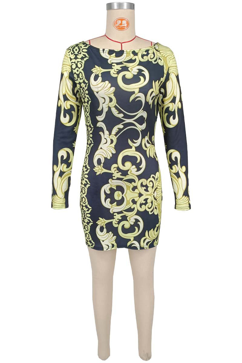 Women Off Shoulder Long Sleeve Bodycon Dress 6