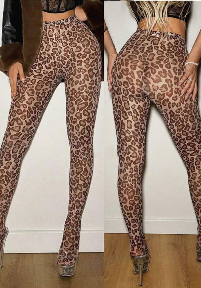 Women's High Waist Leopard Print Leggings