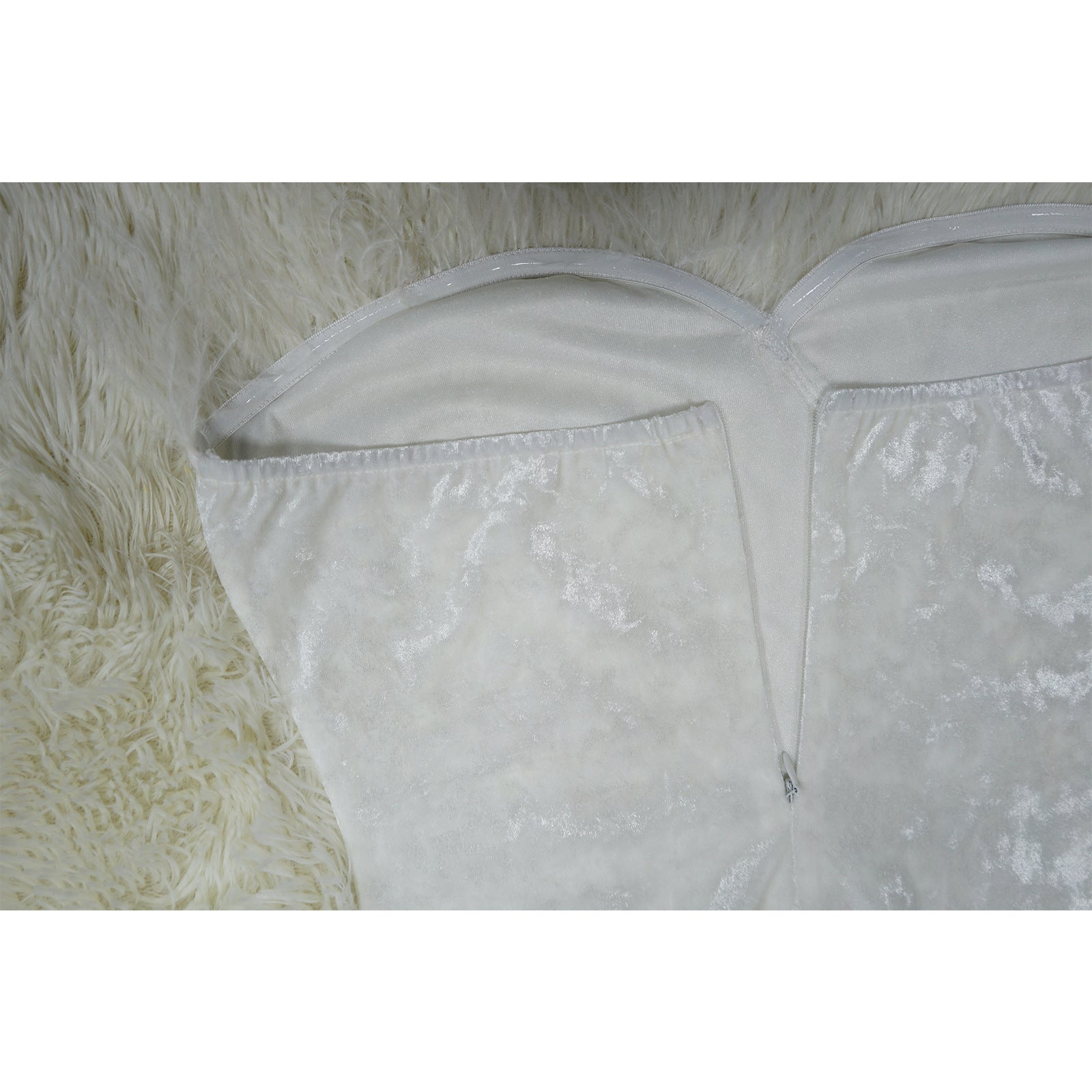 Women's Autumn Winter Feather Velvet Slim Bodycon Dress With Gloves 22