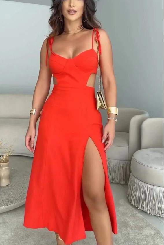 Women Summer Elegant Strap Dress 3