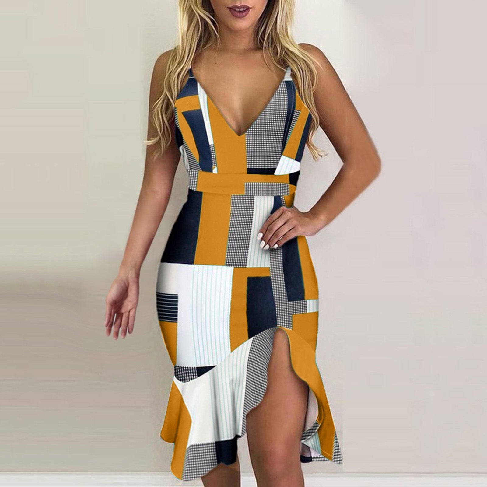 women's suspender irregular skirt dress 9