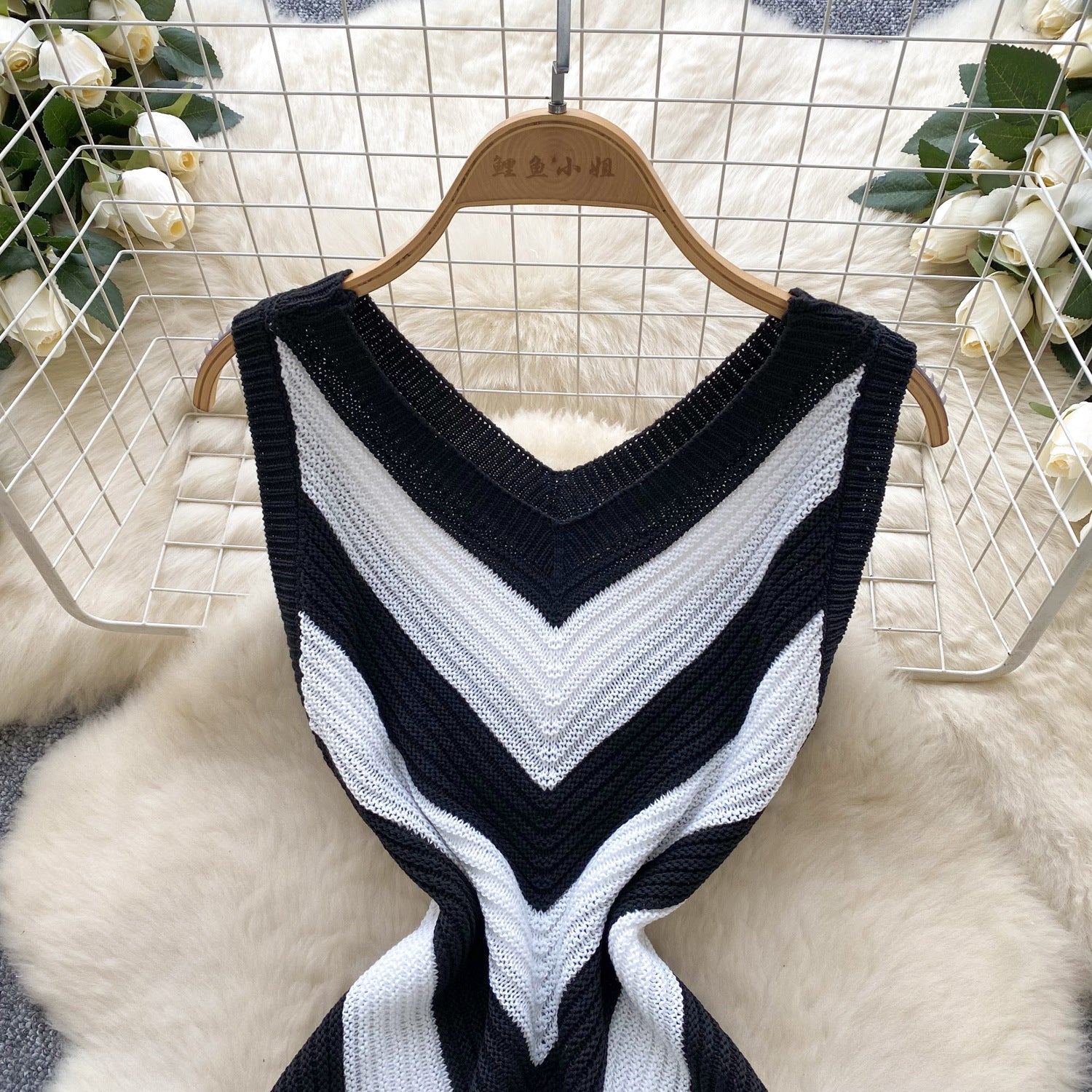 Holidays Women's Summer Color Matching Slim Irregular Tassel Dress 20