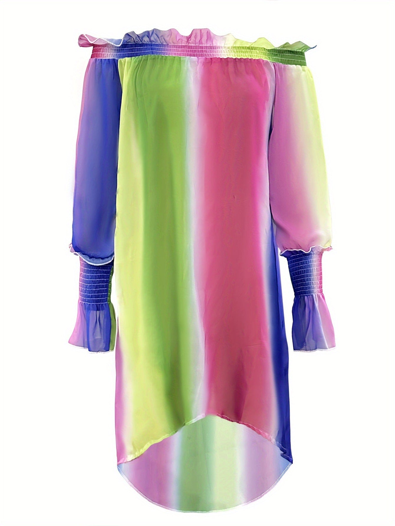 Women's Chiffon Colorful Printed Irregular Off-Shoulder Off Shoulder Jumpsuit 9