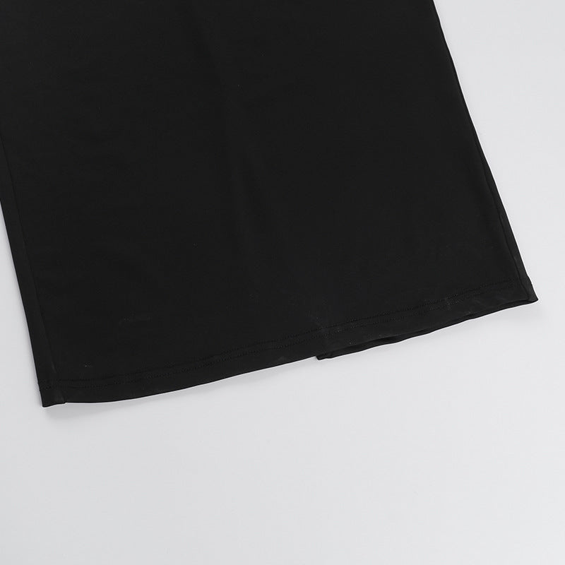 Women Slim Fit Solid Color Chic Pearl Bodycon Long Dress 16