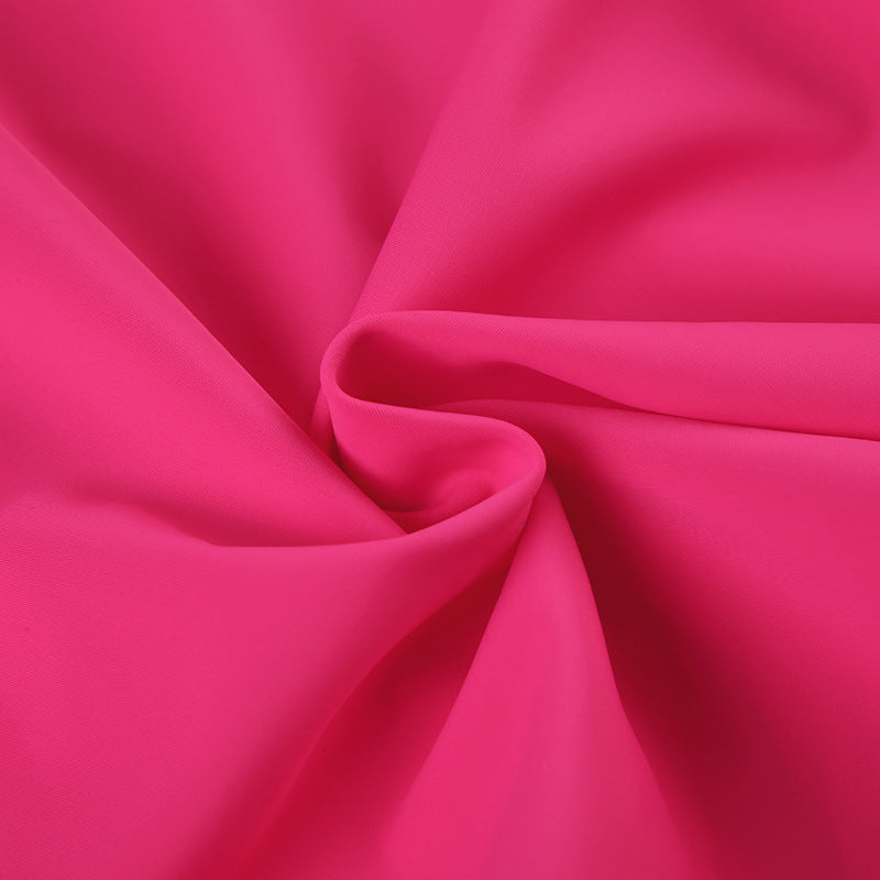 Women Basic Solid Fitted zipper short-sleeved T-shirt Bodycon skirt two-piece set 18